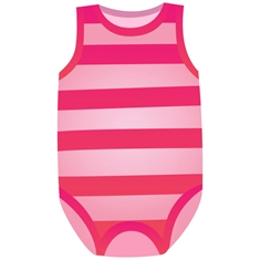 Baby Shower Pink Striped Baby Onesie Transparent Sticker